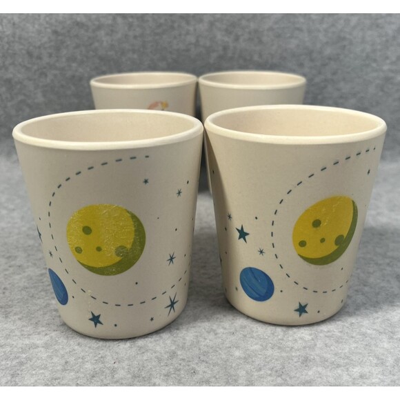 Pillowfort Kid Cups Melamine Set Of 4 Unicorn Rainbow Space Target 8 oz Camping - Picture 4 of 16